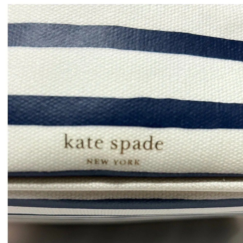 Kate Spade NY Insulated Lunch Box Tote Navy Beige‎ Striped Thermal Bag Teacherl